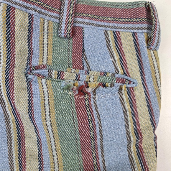 Vintage Levi's Sta-Prest Dress Pants Mens 30x28 Multicolor Stripe Slacks 70s - Picture 9 of 16